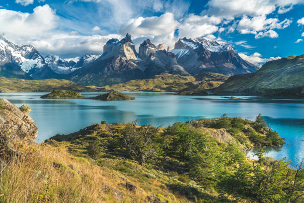 High altitude view of the Andes mountains